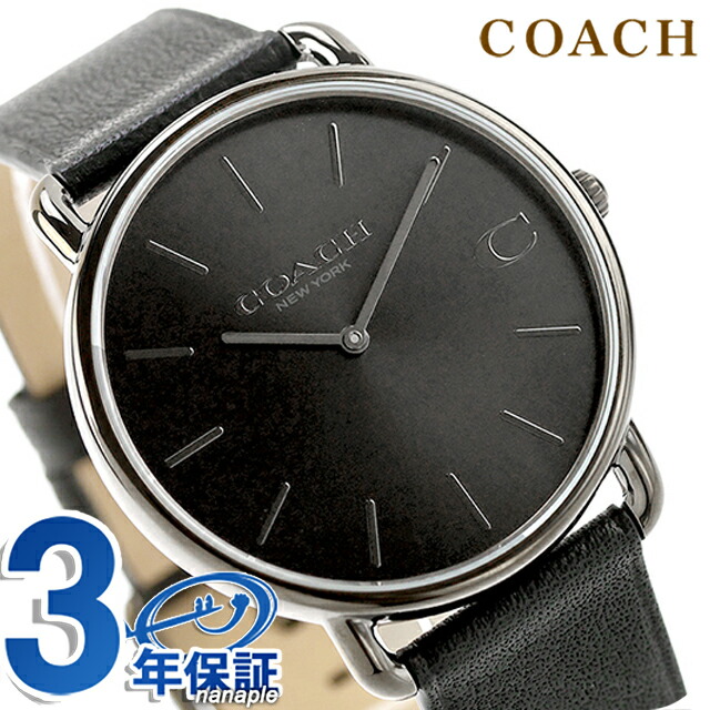 コーチ エリオット クォーツ 電池式 腕時計 ブランド メンズ COACH 14602719 アナログ ブラック 黒 おしゃれ 防水 プレゼント 男性 実用的
