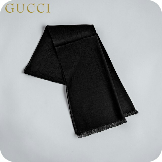 グッチ ストール メンズ レディース ブランド GUCCI 165904-3G646 1000 ブラック