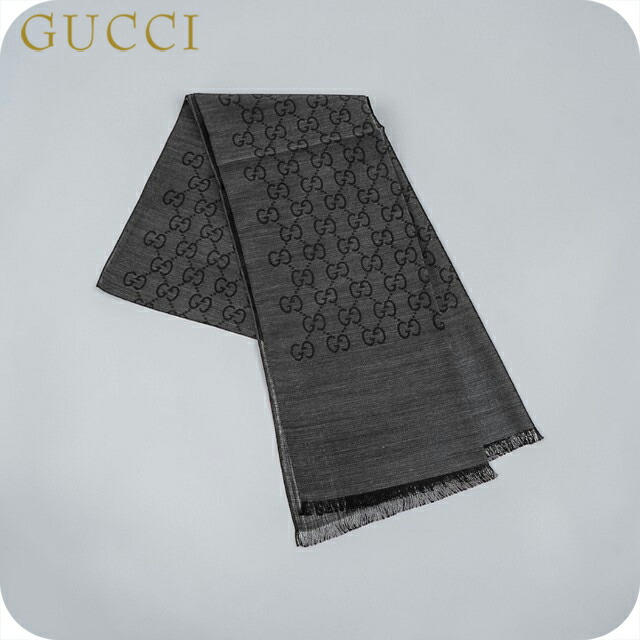 グッチ ストール メンズ レディース ブランド GUCCI 165904-3G646 1100 チャコール