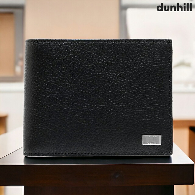 ダンヒル 二つ折り財布 メンズ dunhill Avorities 革 レザー 小銭入れあり レザー 19F2932AV001R ブラック 財布 ウォレット ブランド 高級 おしゃれ プレゼント 実用的