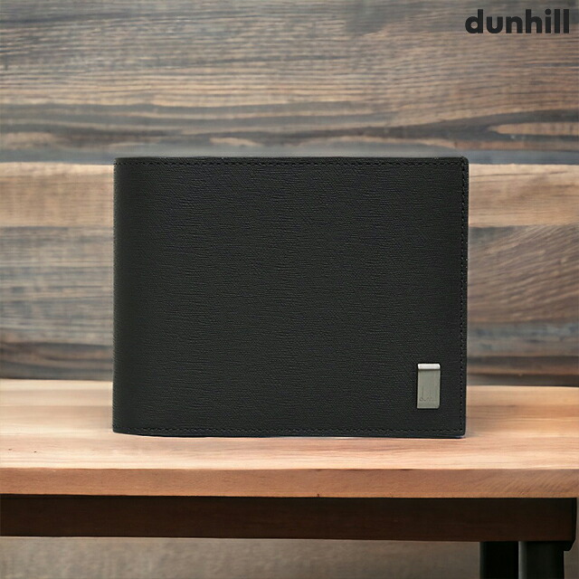ダンヒル 二つ折り財布 コンパクト メンズ dunhill Sidecar 革 レザー 小銭入れあり 19F2F32SG001R ブラック ウォレット ブランド 高級 おしゃれ プレゼント 実用的