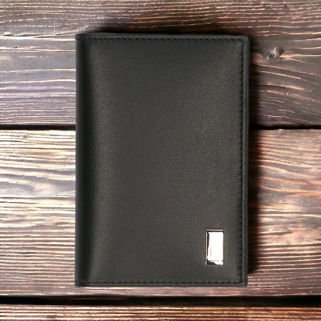 dunhill ダンヒル カードケース 革 二つ折り メンズ 名刺入れ サイドカー 19F2F47ATR 薄い スリム カード ビジネス ブラック 男性 定期入れ ブランド 高級 おしゃれ プレゼント 実用的