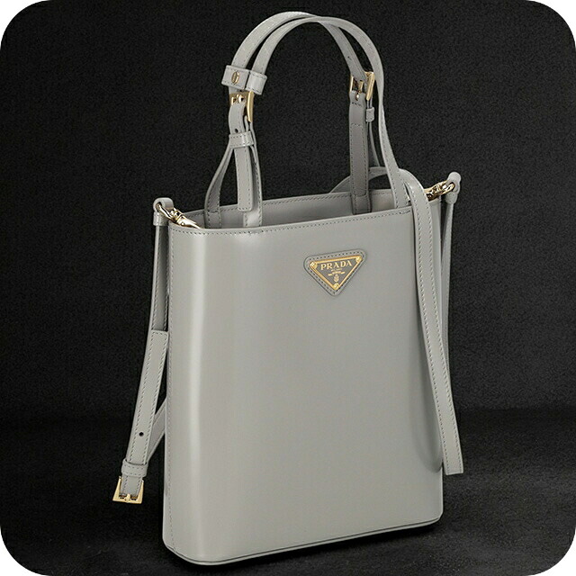 プラダ ハンドバッグ レディース ブランド PRADA レザー 1BA401 グレー