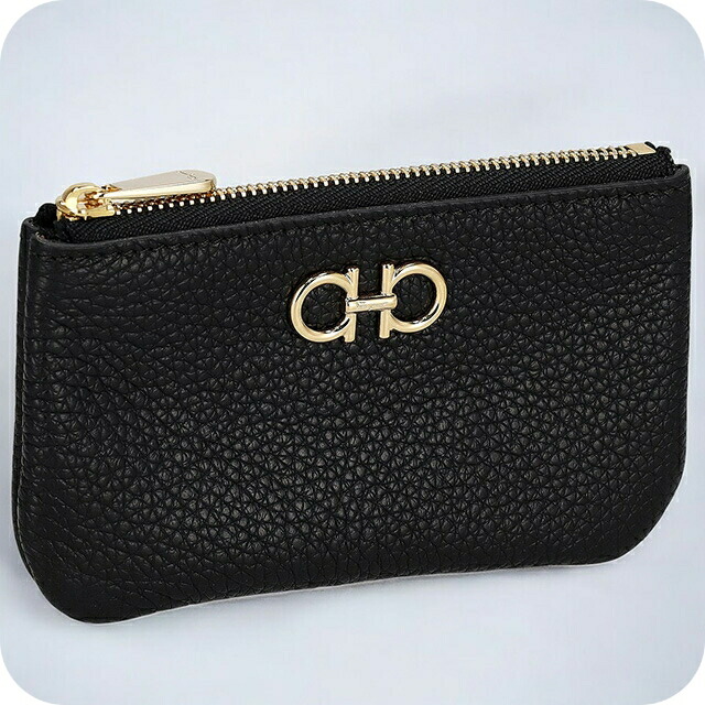 フェラガモ コインケース レディース Ferragamo 220383CALF NER 755 125 ブラック 小銭入れ 小さい ブランド 高級 おしゃれ プレゼント 実用的 かわいい