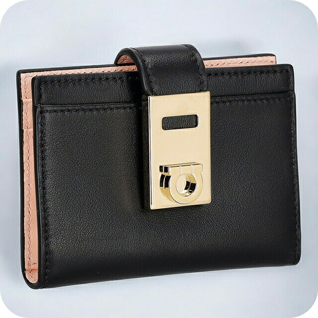 フェラガモ カードケース レディース Ferragamo 220552CALF NE NP 770 880 ブラック ピンク 定期入れ ブランド 高級 おしゃれ プレゼント 実用的