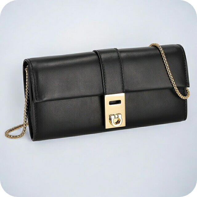 フェラガモ 長財布 レディース Ferragamo 220668CALF NER 775 132 ブラック ウォレット ブランド 高級 おしゃれ プレゼント 実用的