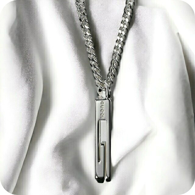 GUCCI ネックレス ペンダント メンズ レディース グッチ Gマーク シルバー925 チェーン 225055-J8400-8106 GUCCI専用BOX付 結婚記念日 誕生日プレゼント ギフト ジュエリー ブランド 高級 おしゃれ プレゼント 実用的 ペア