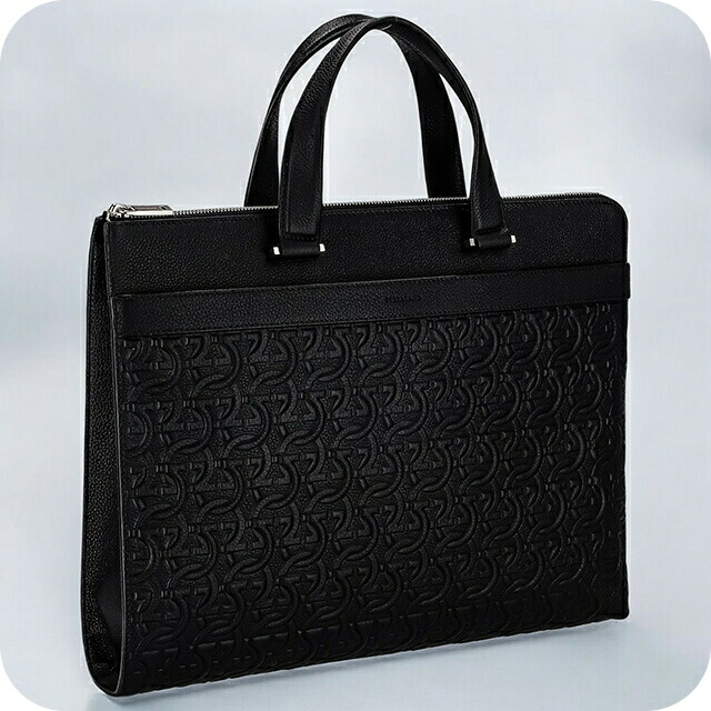 フェラガモ ビジネスバッグ メンズ Ferragamo 241481CALF NER 769 485 ブラック 軽量 A4 ノートpc ブランド 高級 おしゃれ プレゼント 男性 実用的 かっこいい