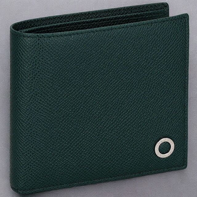 ブルガリ 二つ折り財布 メンズ BVLGARI 282101 TEATO ブルーグリーン ウォレット ブランド 高級 おしゃれ プレゼント 実用的