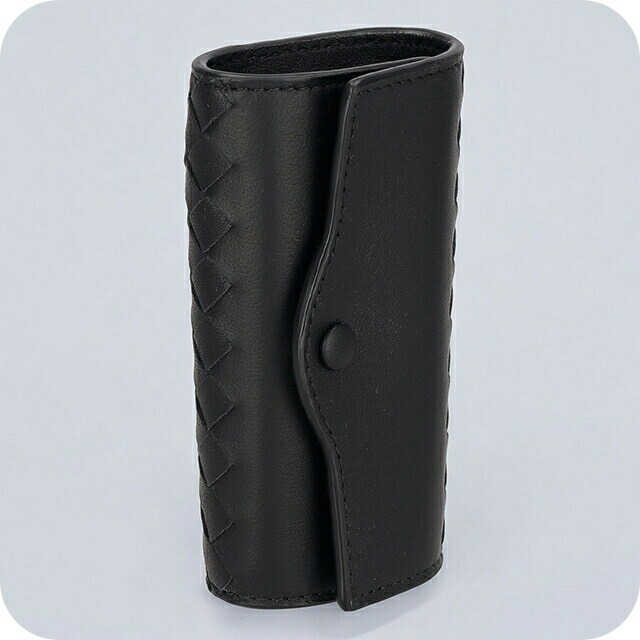 ボッテガ・ヴェネタ キーケース メンズ レディース BOTTEGA VENETA イントレチャート レザー 284137 V3UN1 8803 ブラック ブランド 高級 おしゃれ プレゼント 実用的