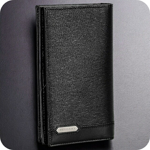 ブルガリ 長財布 メンズ BVLGARI レザー 284731 BLK ブラック ウォレット ブランド 高級 おしゃれ プレゼント 実用的