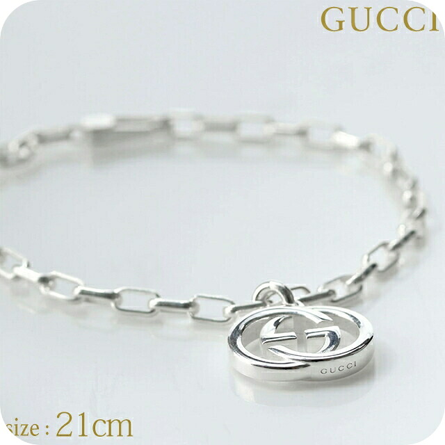 グッチ ブレスレット メンズ ブランド GUCCI インターロッキングG XL チェーン シルバー925 295711 J8400 8106 シルバー アクセサリー