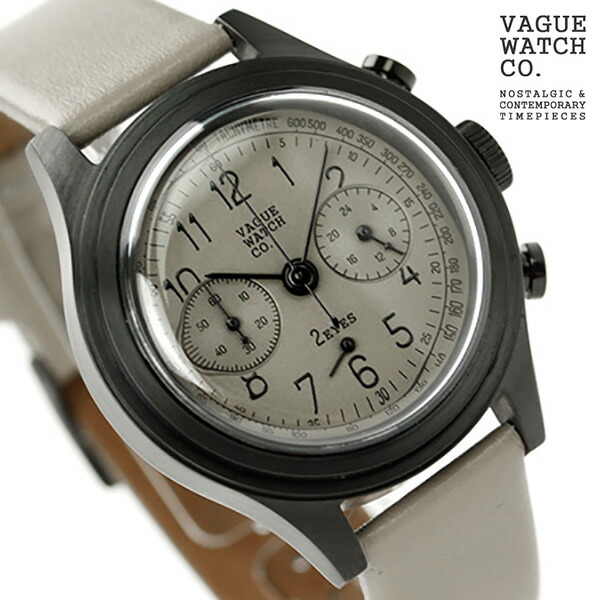 ヴァーグウォッチ ツーアイズ 38mm クロノグラフ 2C-L-002 VAGUE WATCH Co. 腕時計 クオーツ グレー レザーベルト 時計 ブランド おしゃれ 防水 プレゼント 男性 実用的