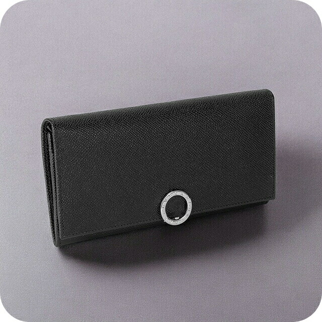 ブルガリ 長財布 メンズ BVLGARI 30412GRAIN BLK ブラック ウォレット ブランド 高級 おしゃれ プレゼント 実用的