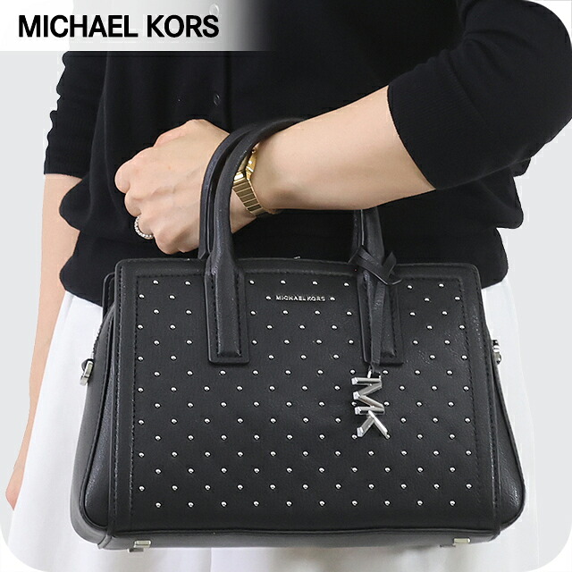 マイケルコース ハンドバッグ レディース ブランド MICHAEL KORS レイラ 2WAY 30R6S9IS1E-001 BLACK 軽量 小さめ 手提げ 高級 おしゃれ プレゼント 女性 実用的 かわいい