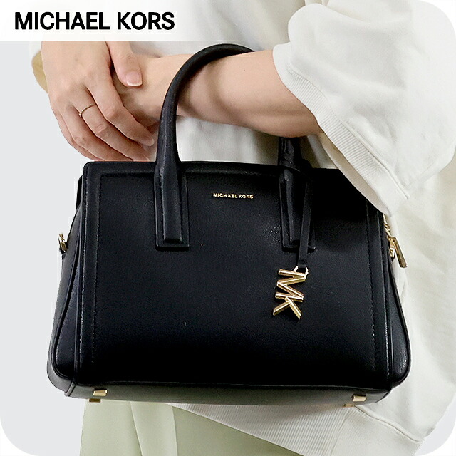 マイケルコース ハンドバッグ レディース ブランド MICHAEL KORS レイラ 2WAY 30S5G9IS1L-001 BLACK 軽量 小さめ 手提げ 高級 おしゃれ プレゼント 女性 実用的 かわいい