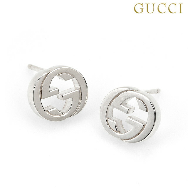 グッチ ピアス GUCCI インターロッキングG スタッド sterling silver ユニセックス メンズ レディース 356289 J8400 8106 シルバー アクセサリー ギフト プレゼント 実用的