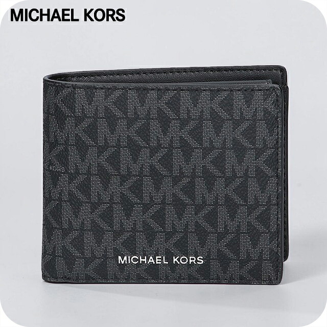 マイケルコース 二つ折り財布 二折財布 コンパクト メンズ アウトレットブランド MICHAEL KORS クーパー 36U9LCRF3B-BK BLACK ウォレット 高級 おしゃれ プレゼント 実用的