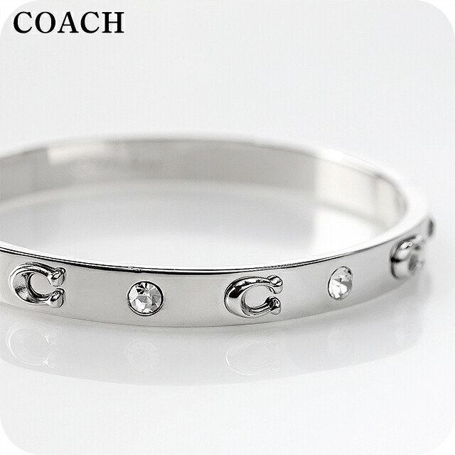 コーチ バングル レディース COACH ロゴ 455892 RHO 030 シルバー アクセサリー 腕輪 ジュエリー ブランド 高級 おしゃれ プレゼント 女性 実用的 かわいい