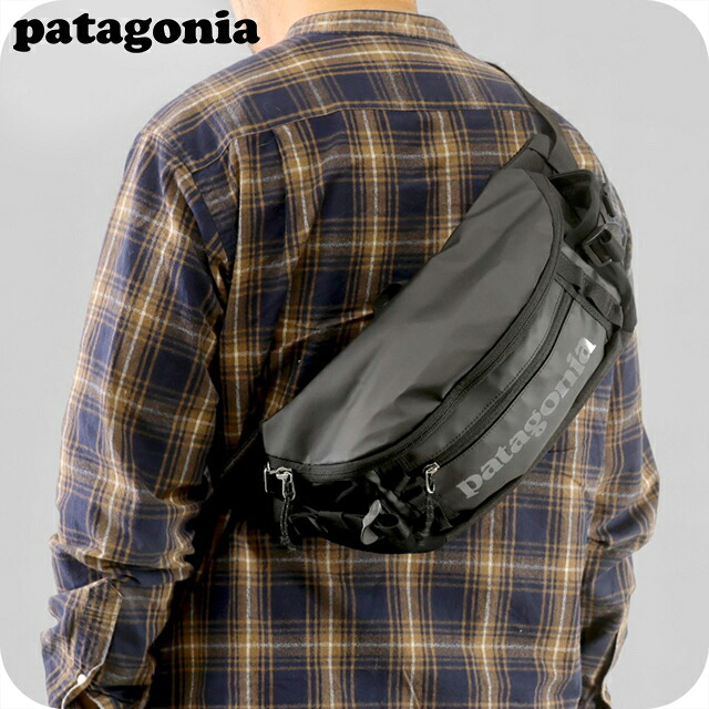 パタゴニア ウエストポーチ メンズ レディース ブランド PATAGONIA ブラックホールウエストパック5L ボディバッグ 2WAY 49282 ブラック バッグ