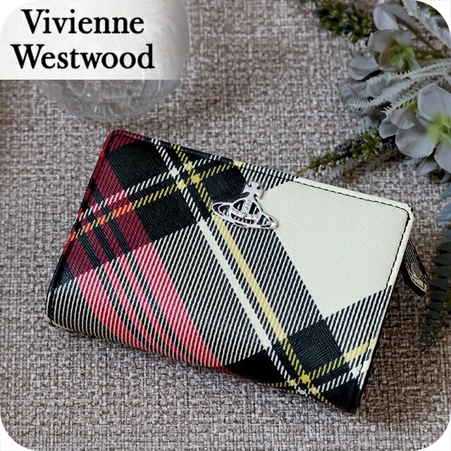 ヴィヴィアン ウエストウッド 二つ折り財布 コンパクト レディース ブランド Vivienne Westwood 51080028 S0012 O101 マルチカラー ビビアン ウォレット 高級 おしゃれ プレゼント 実用的