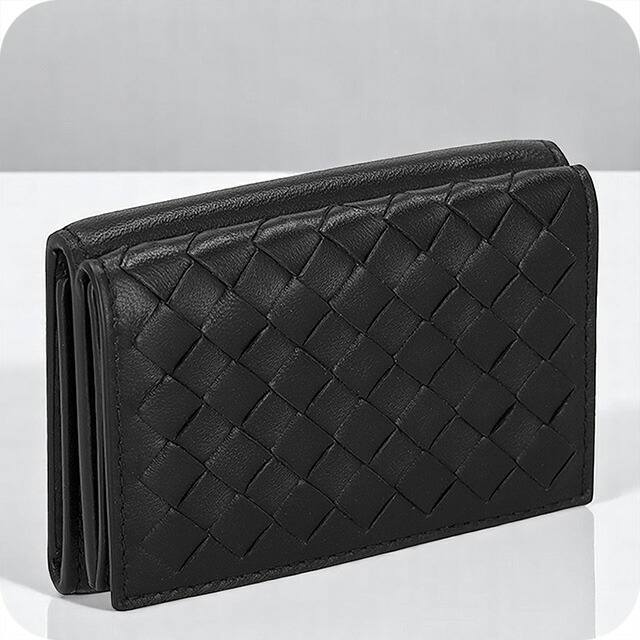 ボッテガ・ヴェネタ 三つ折り財布 メンズ ブランド BOTTEGA VENETA 515385-V3UN2 ブラック ウォレット 高級 おしゃれ プレゼント 実用的
