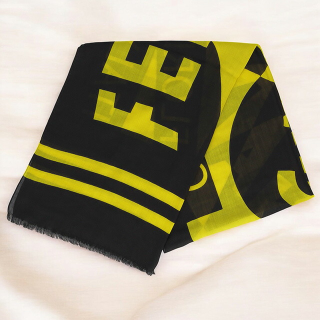 フェラガモ ストール メンズ レディース ブランド Ferragamo 520122 ブラック／イエロー