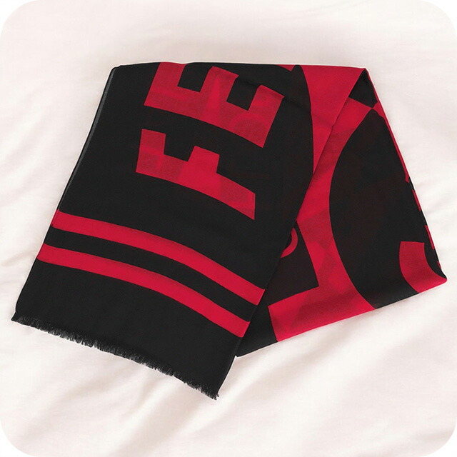 フェラガモ ストール メンズ レディース ブランド Ferragamo 520122 ブラック／レッド