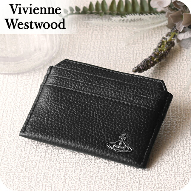 ヴィヴィアン ウエストウッド カードケース コンパクト メンズ レディース ブランド Vivienne Westwood ロゴ 5403000BU S000D N403 BLACK ビビアン 定期入れ 高級 おしゃれ プレゼント 実用的