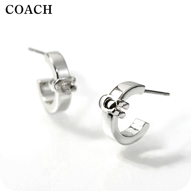 コーチ ピアス レディース COACH ロゴ スタッド 両耳用 560724RHO030 シルバー アクセサリー ジュエリー ブランド 高級 おしゃれ プレゼント 女性 実用的 かわいい