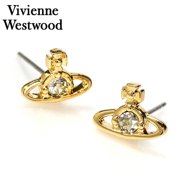 ヴィヴィアン ウエストウッド ピアス メンズ レディース ブランド Vivienne Westwood NANO ソリティア SOLITAIRE スタッド 両耳用 62010037 02R944 ゴールド アクセサリー ビビアン ジュエリー ブランド 高級 おしゃれ プレゼント 実用的