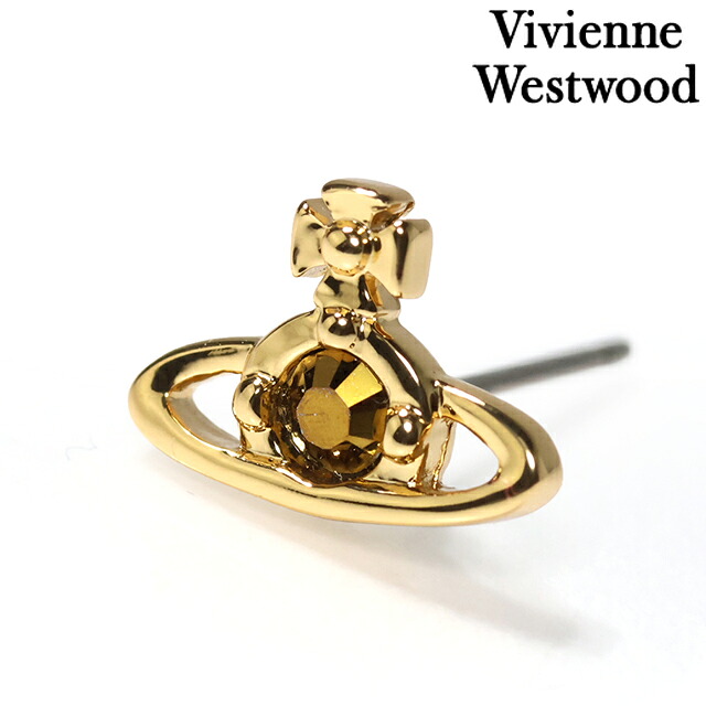 ヴィヴィアン ウエストウッド ピアス レディース Vivienne Westwood ナノソリティア スタッド 片耳用 62010086 02R945 GOLD DORADO アクセサリー ビビアン ジュエリー ブランド 高級 おしゃれ プレゼント 女性 実用的 かわいい