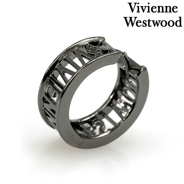 ヴィヴィアン ウエストウッド ピアス メンズ レディース ブランド Vivienne Westwood WESTMINSTER 真鍮 フープ 片耳用 62030052-S001 ガンメタル アクセサリー ビビアン プレゼント 実用的