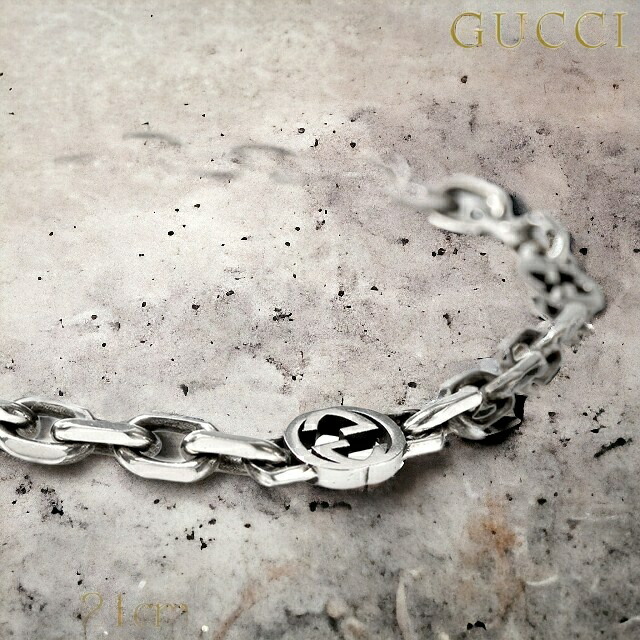 グッチ ブレスレット GUCCI インターロッキングG sterling silver メンズ レディース 620798 J8400 0811 シルバー アクセサリー ギフト プレゼント 実用的