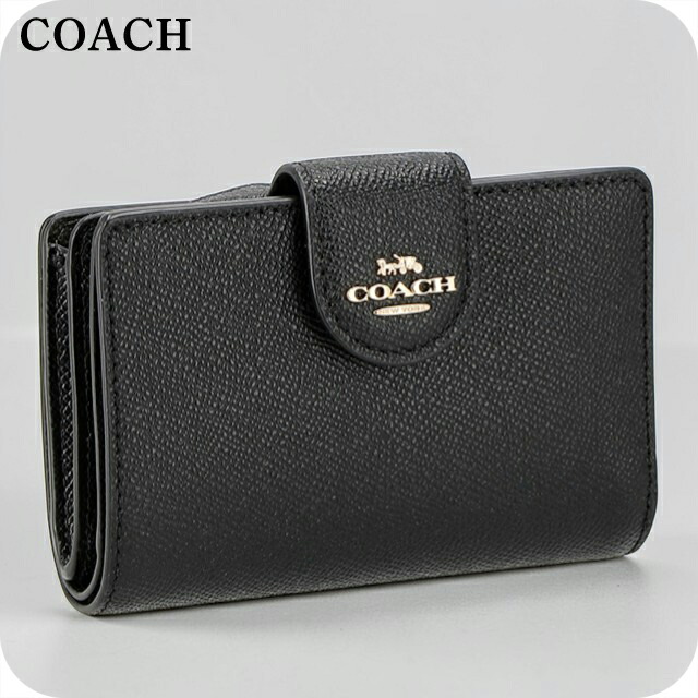 コーチ 二つ折り財布 二折財布 レディース ブランド COACH 6390 IMBLK ブラック