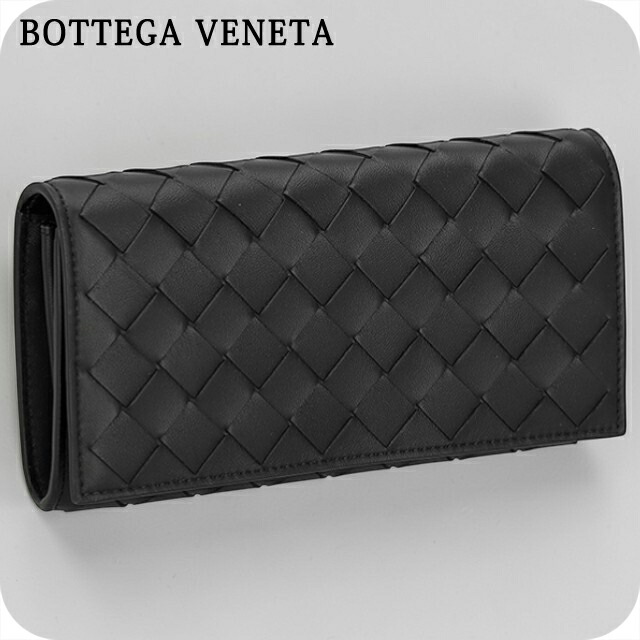 ボッテガ・ヴェネタ 二つ折り財布 二折財布 レディース ブランド BOTTEGA VENETA 666935-V3UH2 8425 ブラック/ゴールド ウォレット 高級 おしゃれ プレゼント 実用的