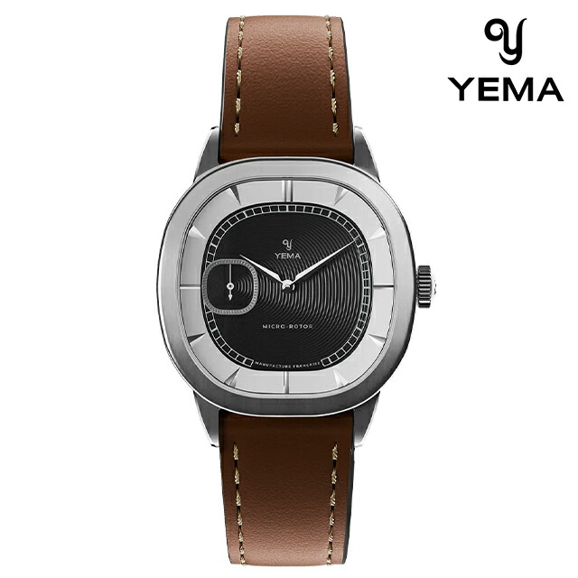 イエマ グランヴェル CMM.20 自動巻き 腕時計 ブランド メンズ YEMA 70.25.29.09.SN.L8 アナログ ブラック ブラウン 黒 フランス製 おしゃれ 防水 プレゼント 男性 実用的