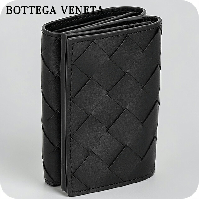 ボッテガ・ヴェネタ 三つ折り財布 三折財布 メンズ ブランド BOTTEGA VENETA Italy 751145-V3US1 8803 ブラック