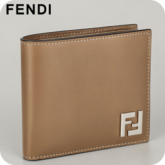 フェンディ 二つ折り財布 二折財布 メンズ ブランド FENDI レザー ITALY 7M0356-0AFF2 F1M6E ブラウン