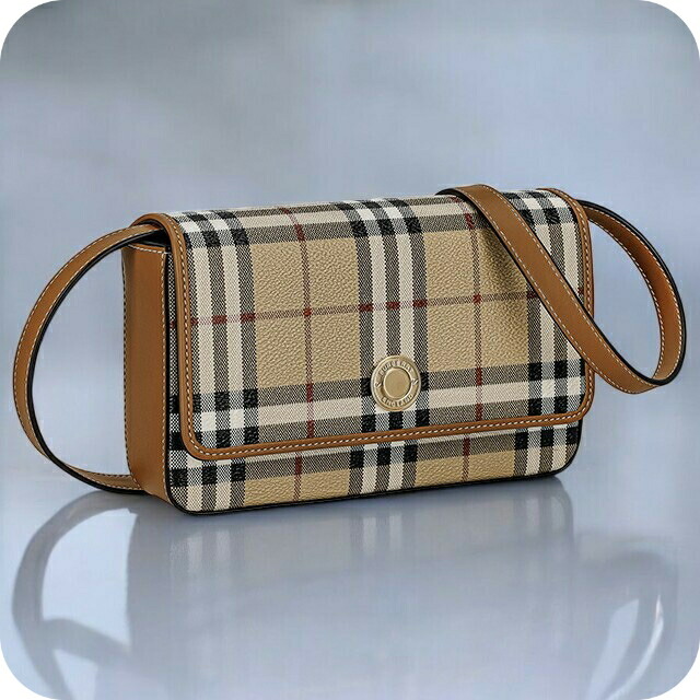 バ－バリ－ ショルダーバッグ レディース BURBERRY チェック 8070421 ベージュ 斜めがけ ブランド 高級 おしゃれ プレゼント 女性 実用的 かわいい