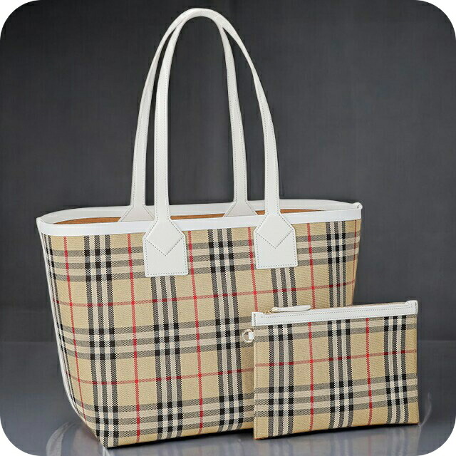 バ－バリ－ トートバッグ レディース BURBERRY チェック 8072332 ベージュ 軽量 手提げ ブランド 高級 おしゃれ プレゼント 女性 実用的 かわいい