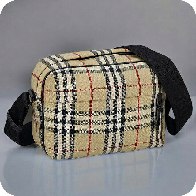 バーバリー ショルダーバッグ メンズ BURBERRY チェック 8084111 ベージュ 斜めがけ ブランド 高級 おしゃれ プレゼント 男性 実用的 かっこいい