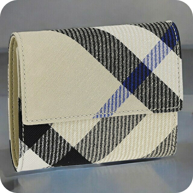バ－バリ－ 三つ折り財布 メンズ BURBERRY チェック 8086005 ベージュ ウォレット ブランド 高級 おしゃれ プレゼント 実用的