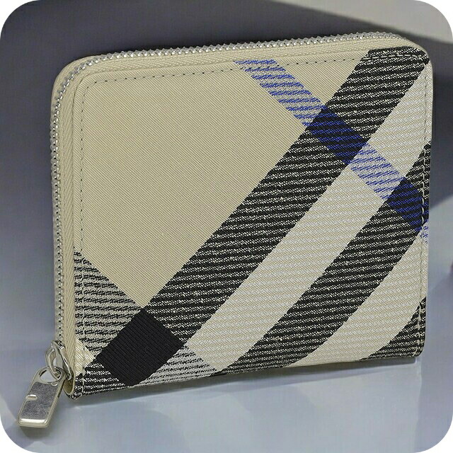 バ－バリ－ 二つ折り財布 メンズ レディース BURBERRY チェック 8087322 ベージュ ウォレット ブランド 高級 おしゃれ プレゼント 実用的