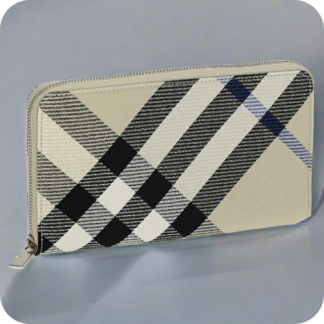 バ－バリ－ 長財布 メンズ BURBERRY チェック 8087323 ベージュ ウォレット ブランド 高級 おしゃれ プレゼント 実用的