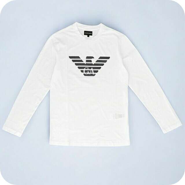 エンポリオ・アルマーニ Tシャツ メンズ ブランド EMPORIO ARMANI 8N1TN81JPZZ 0147 M ホワイト