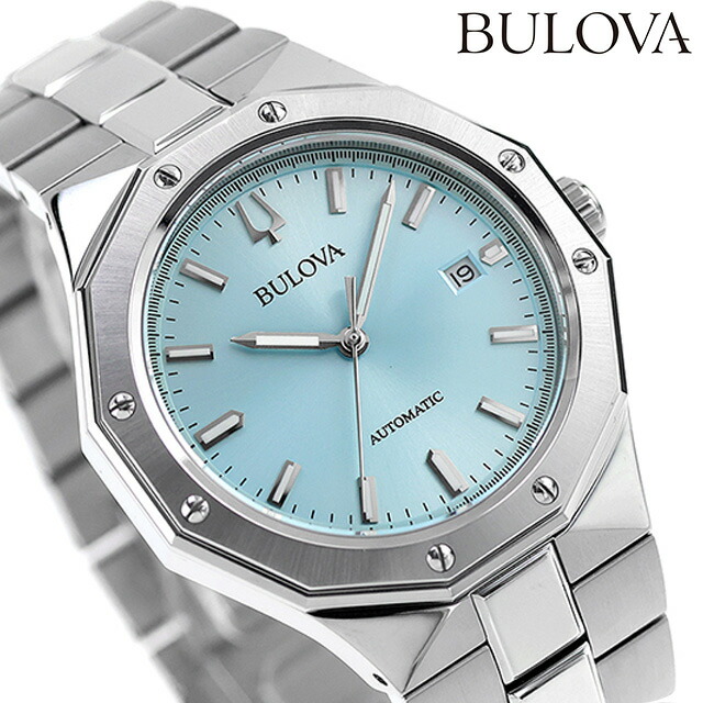 ブローバ クラシック 自動巻き 腕時計 ブランド メンズ BULOVA 96B462 アナログ アイスブルー おしゃれ 防水 プレゼント 男性 実用的
