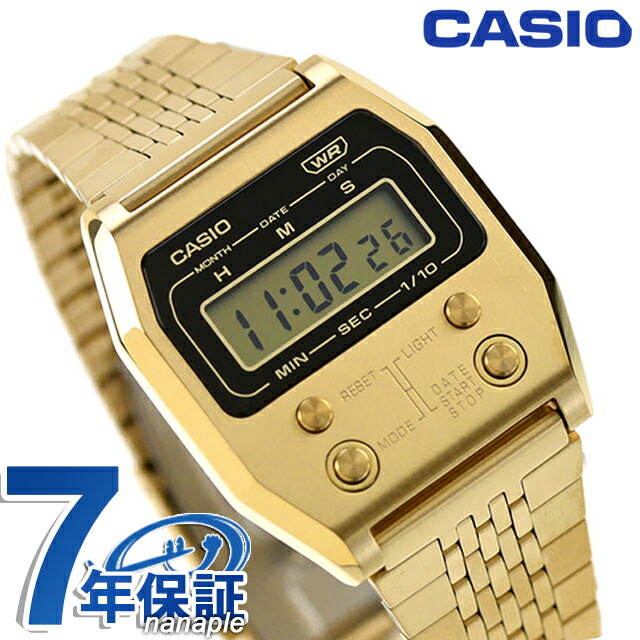 カシオ CASIO クォーツ 電池式 A1100G-5 プレミアムシリーズ ユニセックス メンズ レディース 腕時計 ブランド カシオ casio デジタル ゴールド おしゃれ 防水 プレゼント 実用的