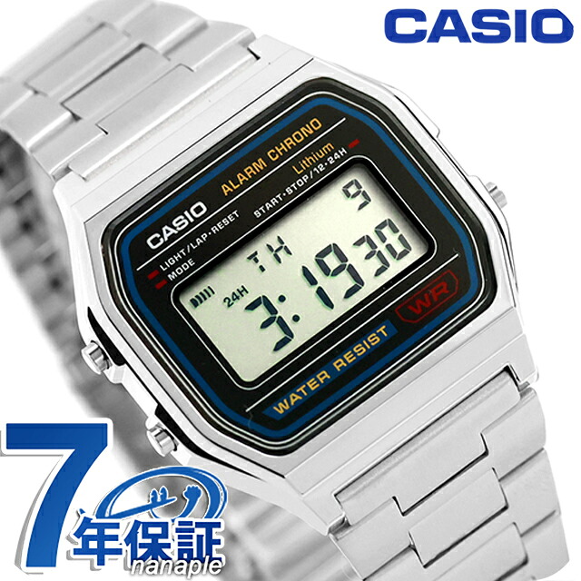 カシオ チープカシオ CASIO スタンダード クォーツ 電池式 A158WA-1 ユニセックス チプカシ メンズ レディース 腕時計 ブランド カシオ casio デジタル ブラック 黒 おしゃれ 防水 かわいい プレゼント 実用的