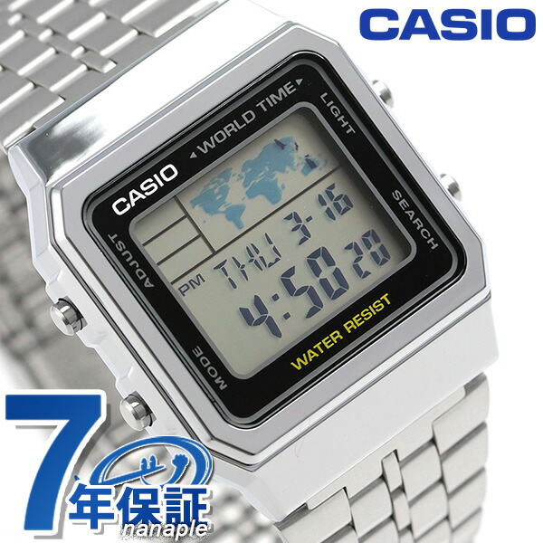 カシオ 腕時計 チープカシオ LEDライト メンズ A500WA-1DF CASIO シルバー チプカシ 時計 おしゃれ デジタル 学生